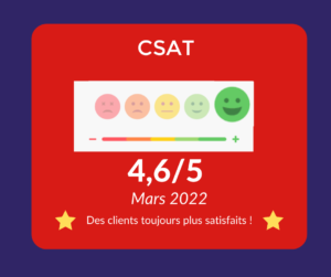 La satisfaction du mois de Mars 2022